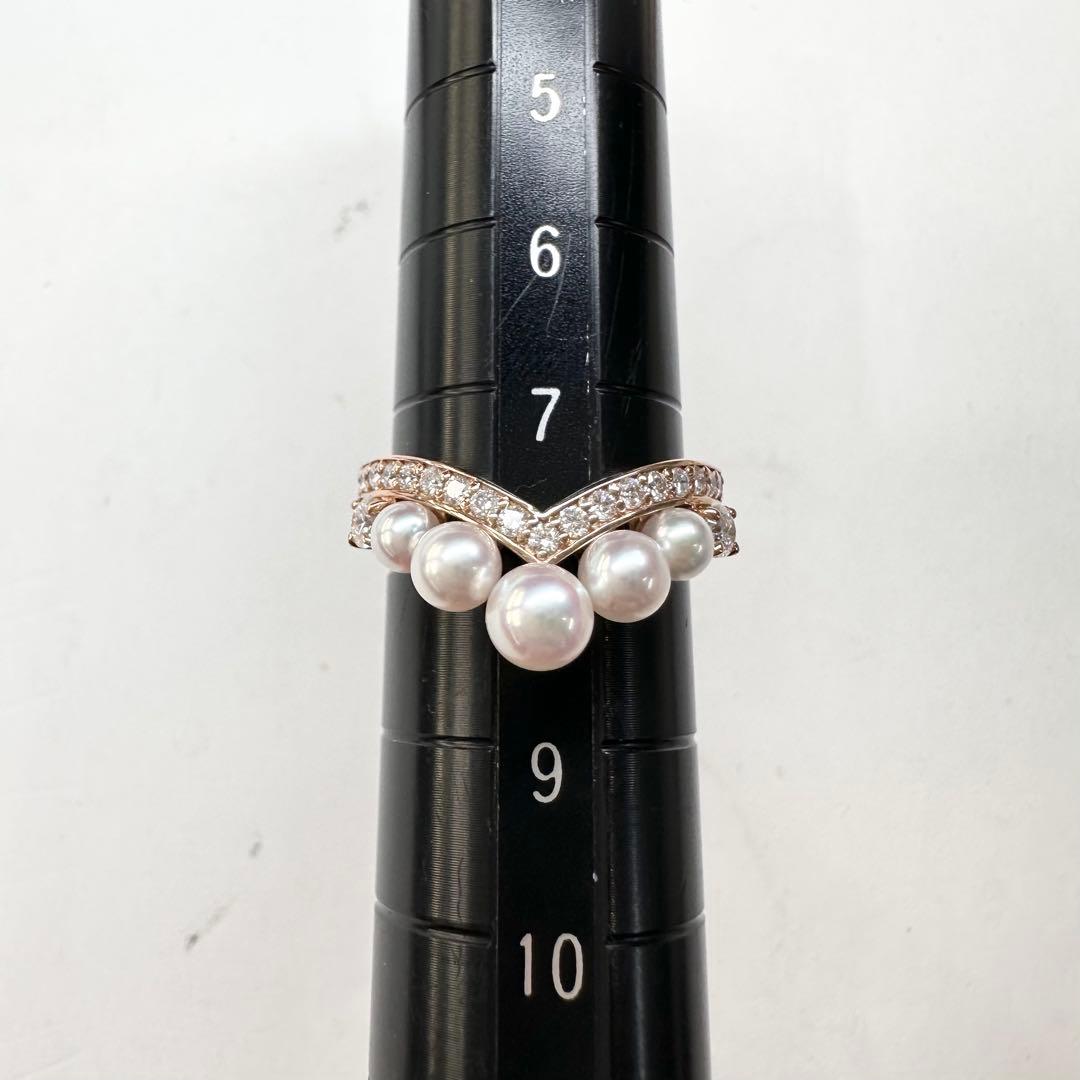 【K18】アコヤパール3.0-4.3mm リング