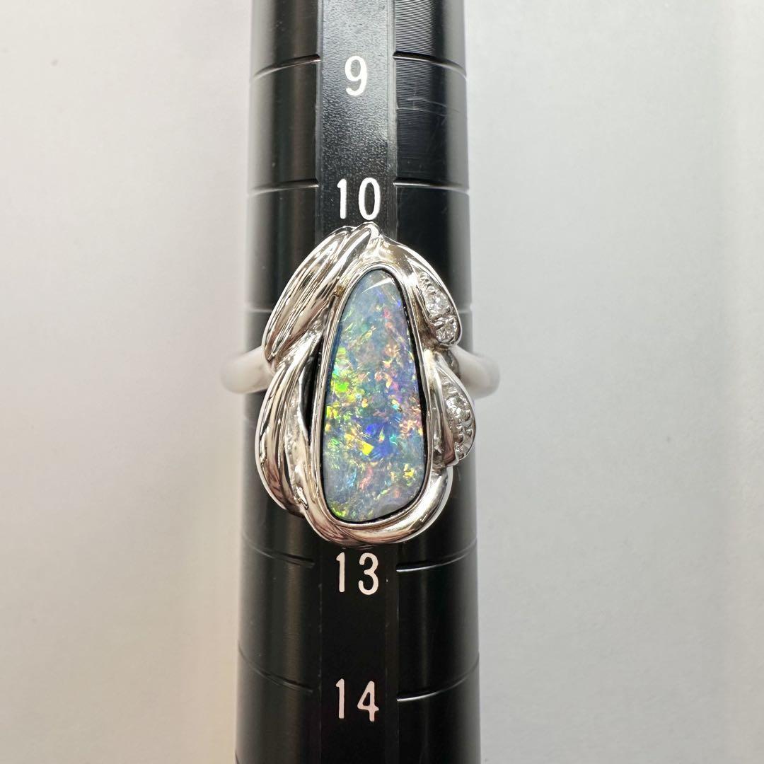 【美品】PT900 オパール 1.75ct リング デザイン ダイヤ