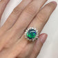 PT900 ブラックオパール 2.54ct ダイヤモンドリング