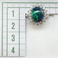 PT900 ブラックオパール 2.54ct ダイヤモンドリング