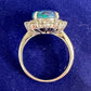 PT900 ブラックオパール 2.54ct ダイヤモンドリング