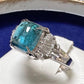 PT900 トルマリン ダイヤモンド リング 2.74ct 大粒