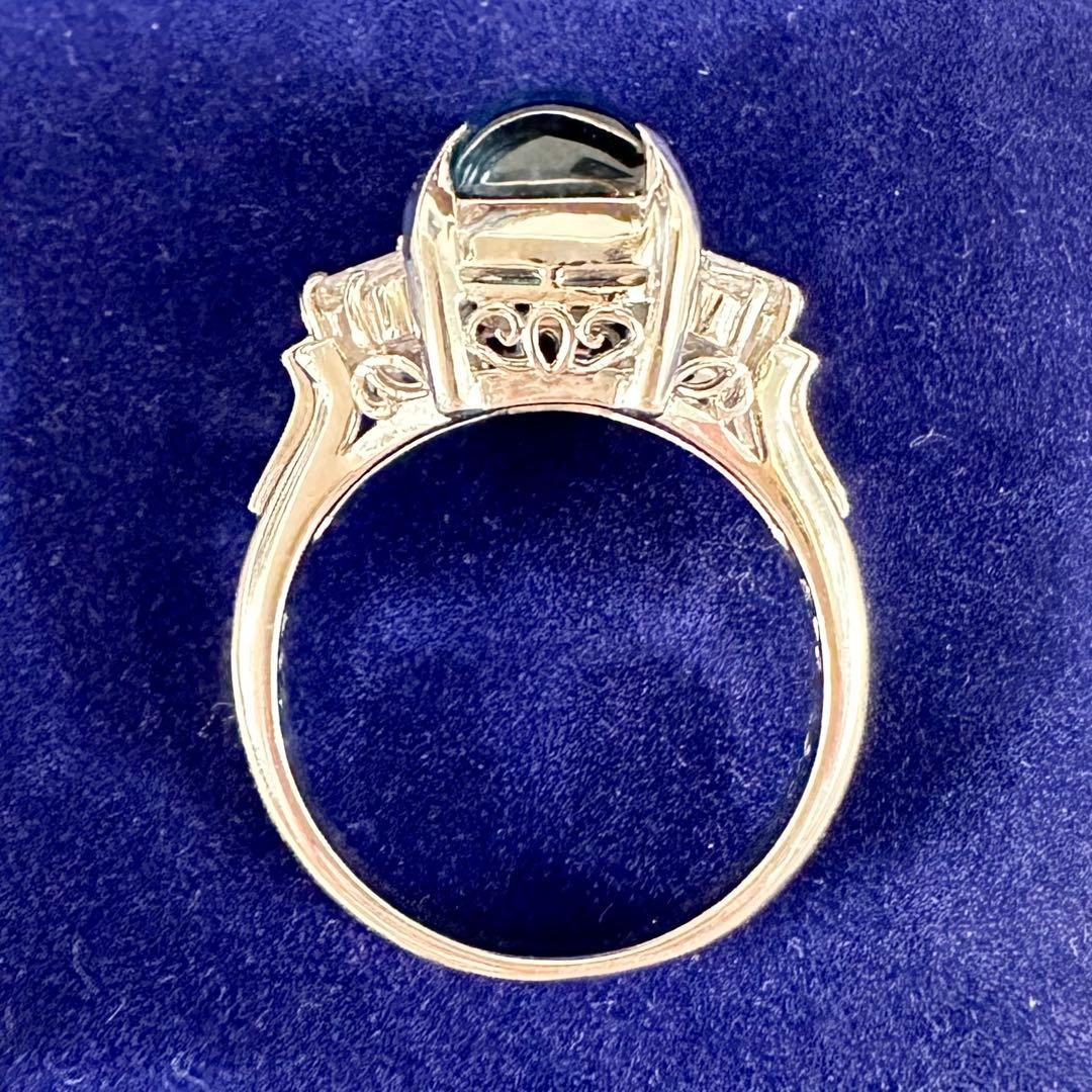 PT900 トルマリン ダイヤモンド リング 2.74ct 大粒