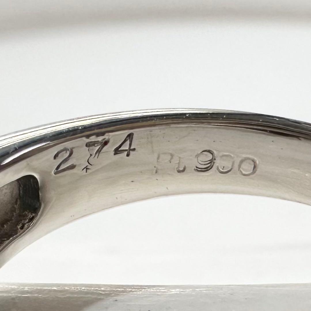PT900 トルマリン ダイヤモンド リング 2.74ct 大粒