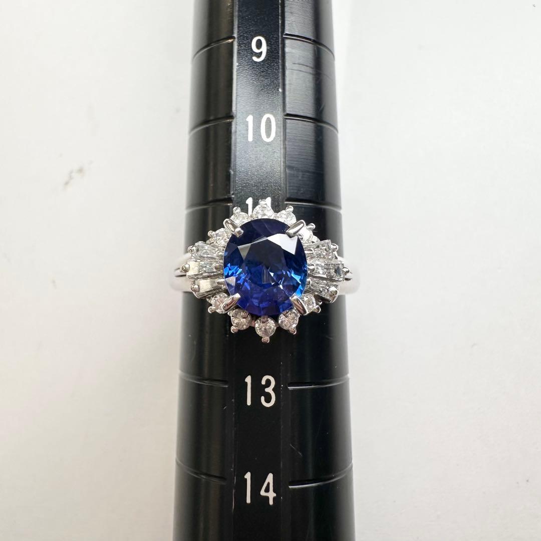 【美品】PT900 サファイア 1.47ct リング