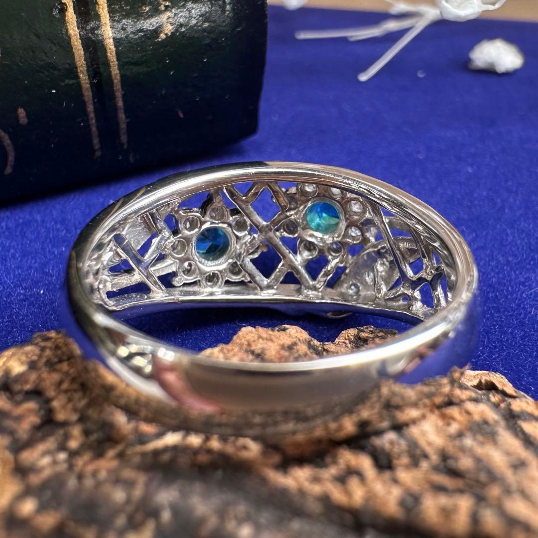 【美品】PT900 ブラジル産パライバトルマリン0.23ct リング