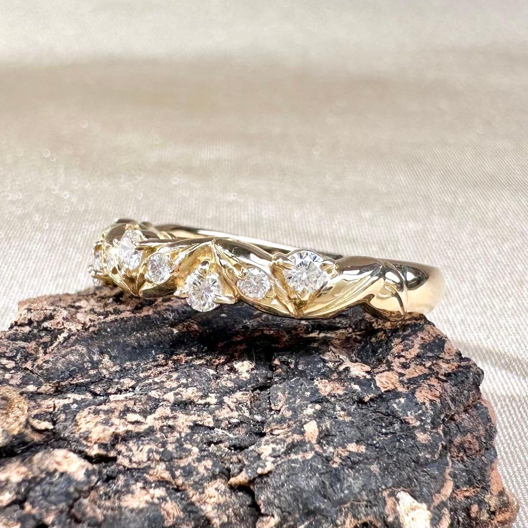 【POLLAR】K18 ダイヤモンド 0.25ct リング