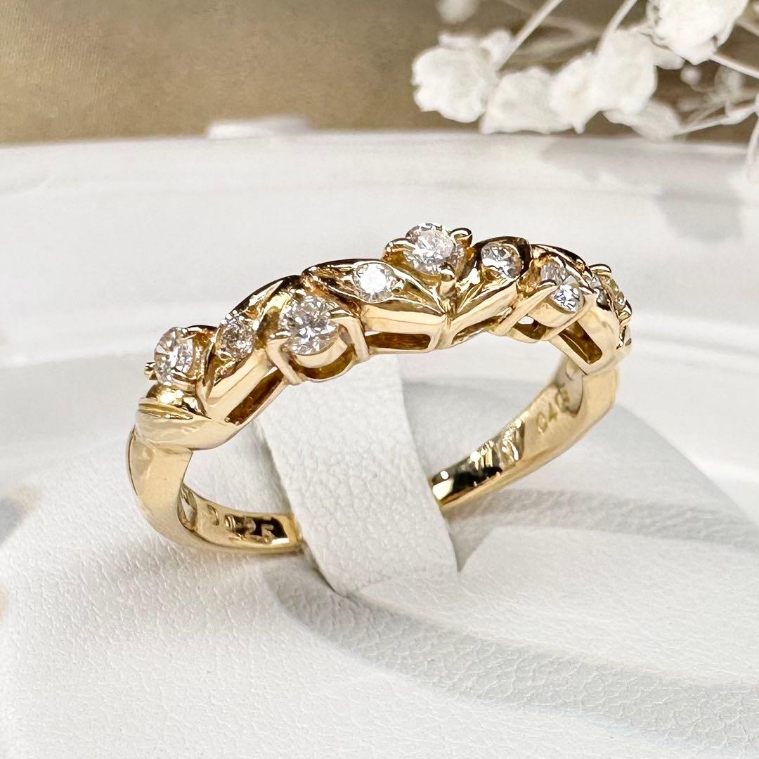 【POLLAR】K18 ダイヤモンド 0.25ct リング