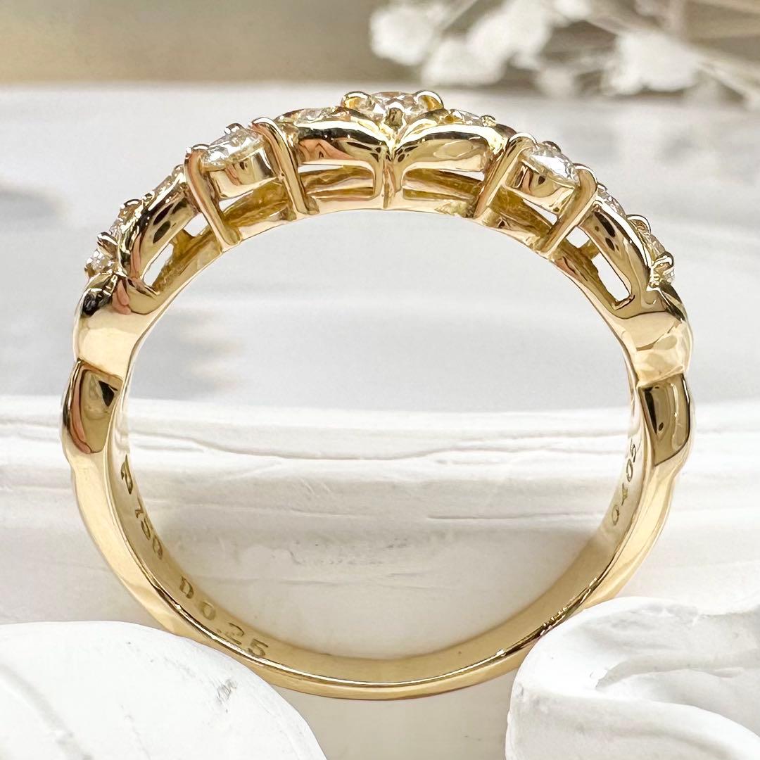 【POLLAR】K18 ダイヤモンド 0.25ct リング