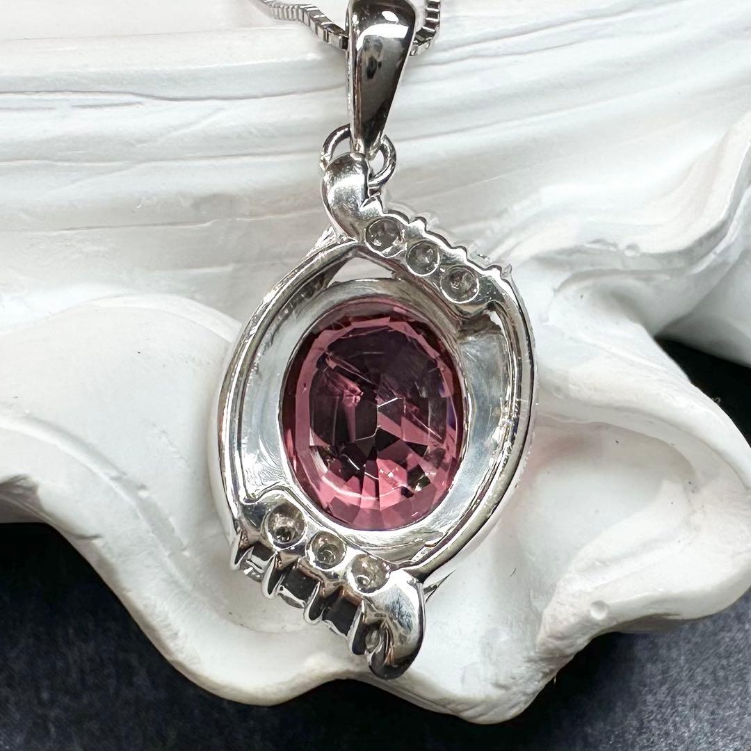 【美品】PT900 トルマリン 2.35ct ダイヤモンド ネックレス
