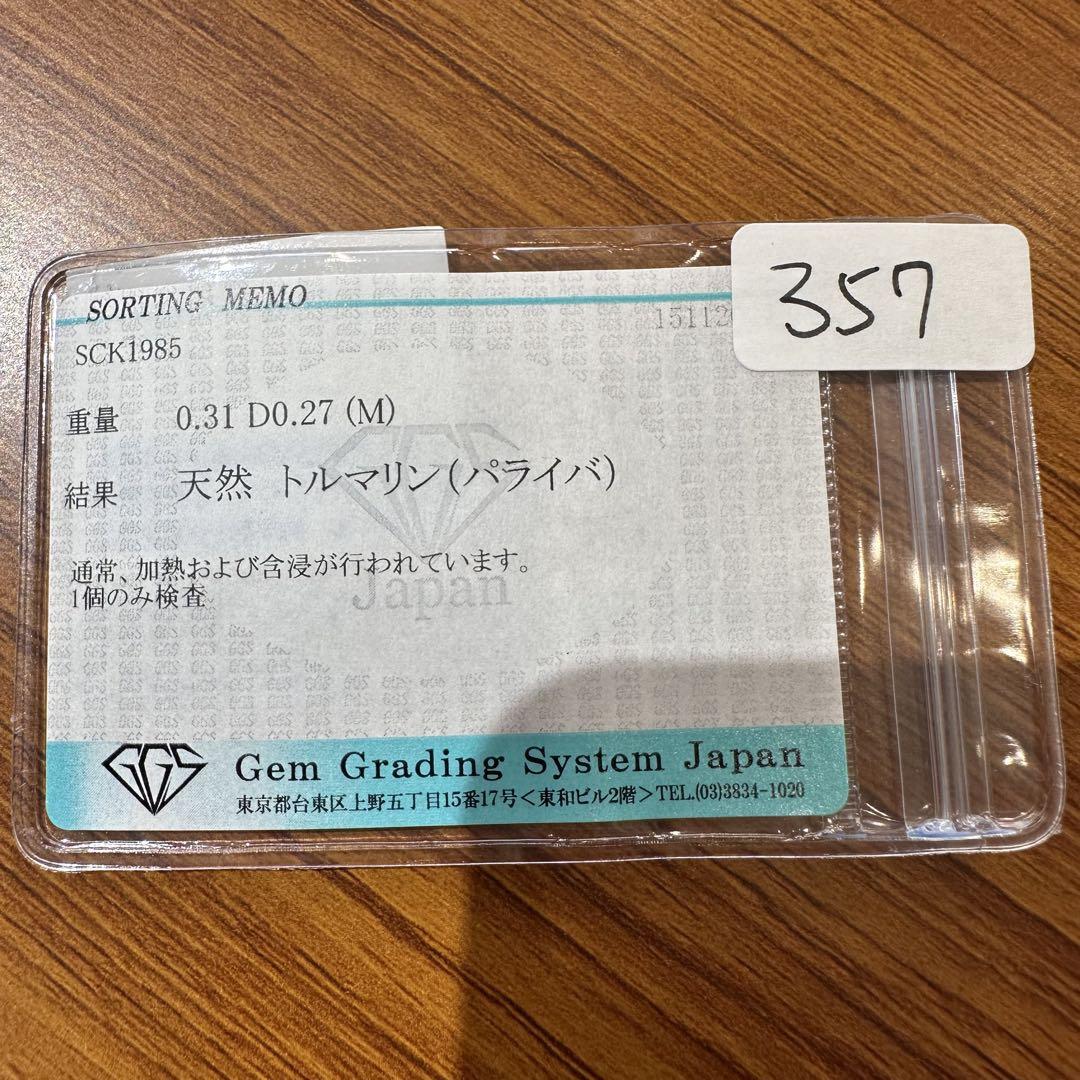 【K18WG】 パライバトルマリン 0.31ct ネックレス ダイヤ デザイン