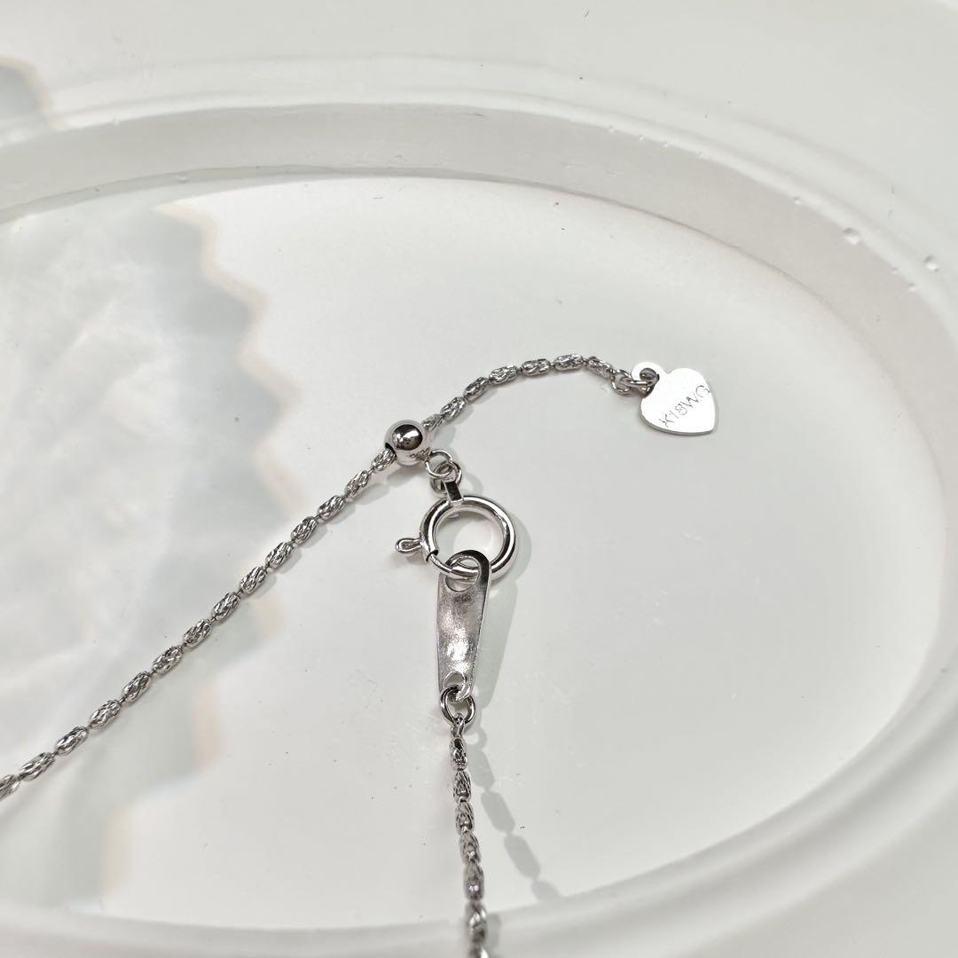 【K18WG】 パライバトルマリン 0.31ct ネックレス ダイヤ デザイン