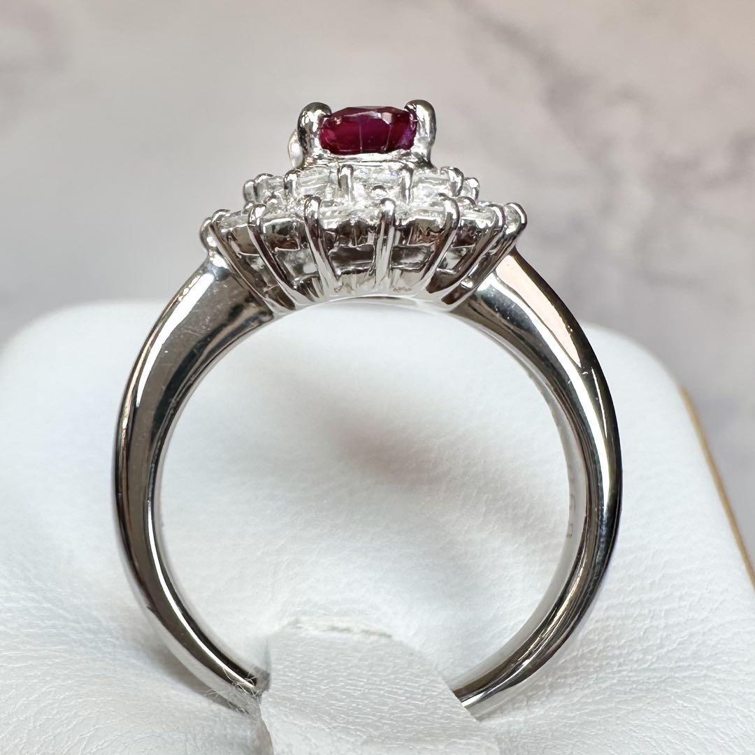 【希少】Pt900 ミャンマー産 ルビー 1.09ct ピジョンブラッド GRS