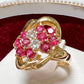 K18 ルビー1.31ct ダイヤモンド デザインリング