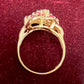 K18 ルビー1.31ct ダイヤモンド デザインリング