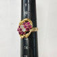 K18 ルビー1.31ct ダイヤモンド デザインリング