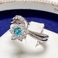 PT900 ブラジル産パライバトルマリン ダイヤモンド リング 0.127ct