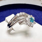PT900 ブラジル産パライバトルマリン ダイヤモンド リング 0.127ct
