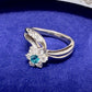 PT900 ブラジル産パライバトルマリン ダイヤモンド リング 0.127ct
