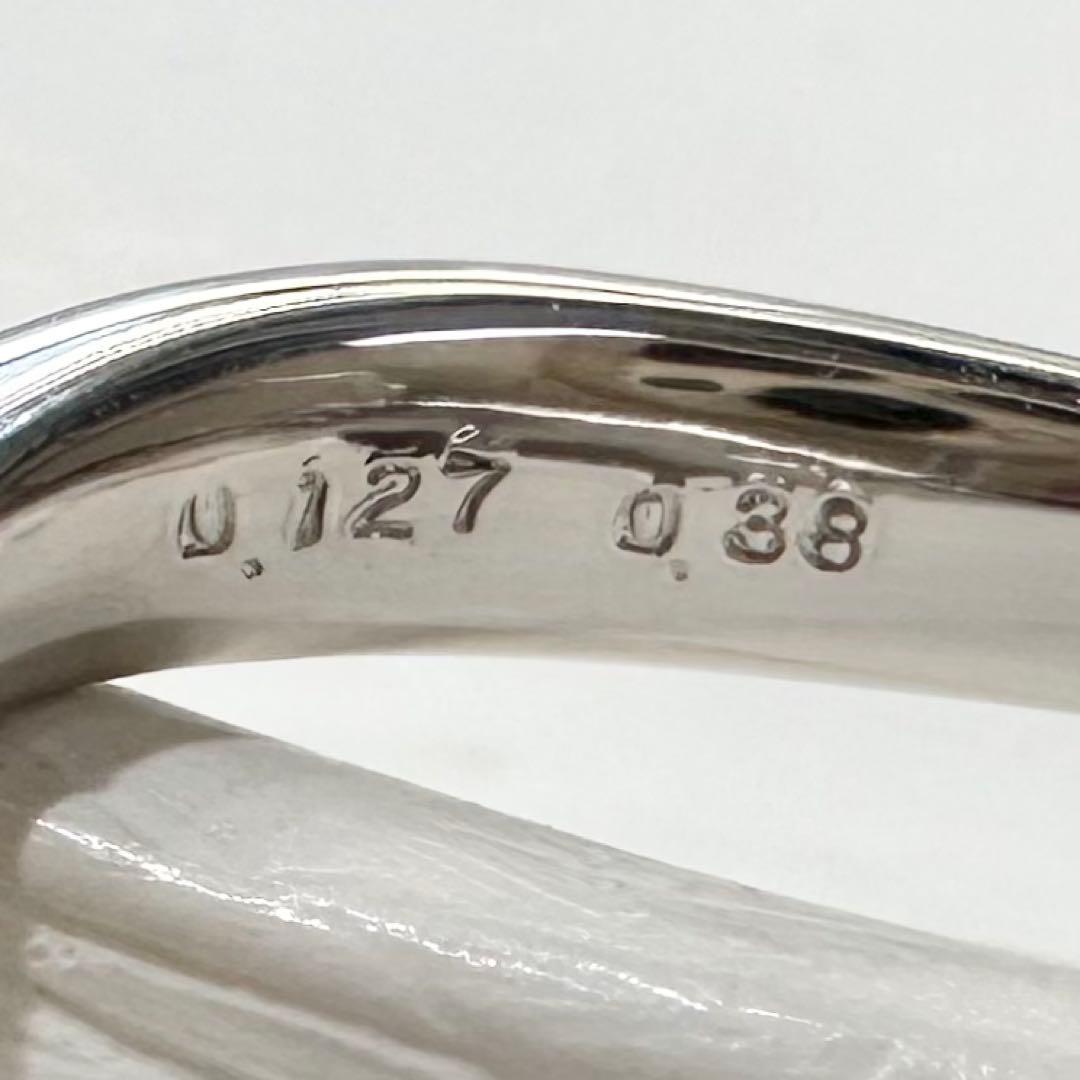 PT900 ブラジル産パライバトルマリン ダイヤモンド リング 0.127ct
