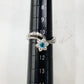 PT900 ブラジル産パライバトルマリン ダイヤモンド リング 0.127ct