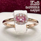 K18 ピンクサファイア ダイヤモンド リング 0.273ct