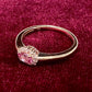 K18 ピンクサファイア ダイヤモンド リング 0.273ct