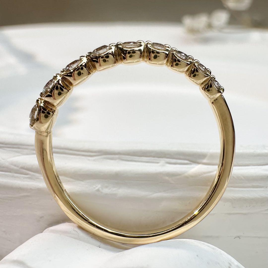 【4°C】K18ダイヤモンド リング 上品エタニティ風デザイン