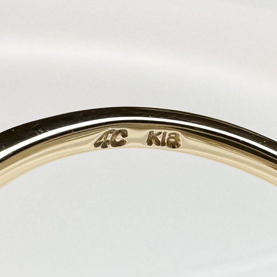 【4°C】K18ダイヤモンド リング 上品エタニティ風デザイン