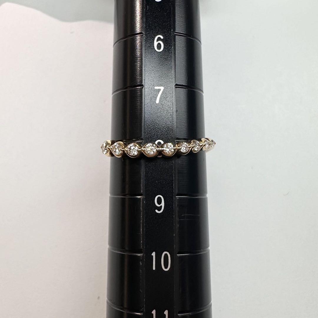 【4°C】K18ダイヤモンド リング 上品エタニティ風デザイン