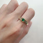 【K18】エメラルド 0.24ct ダイヤモンド リング