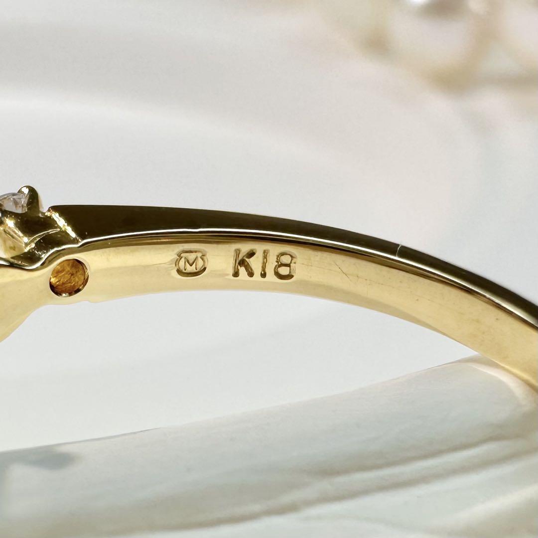 【御本木】MIKIMOTO K18 アコヤ真珠 3.8mm リング