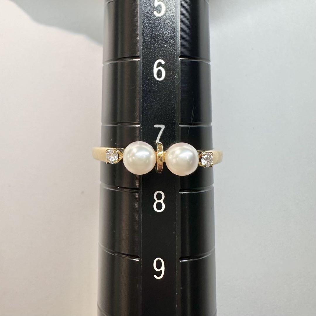 【御本木】MIKIMOTO K18 アコヤ真珠 3.8mm リング