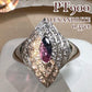 PT900 アレキサンドライト ダイヤモンド リング 0.35ct 希少石
