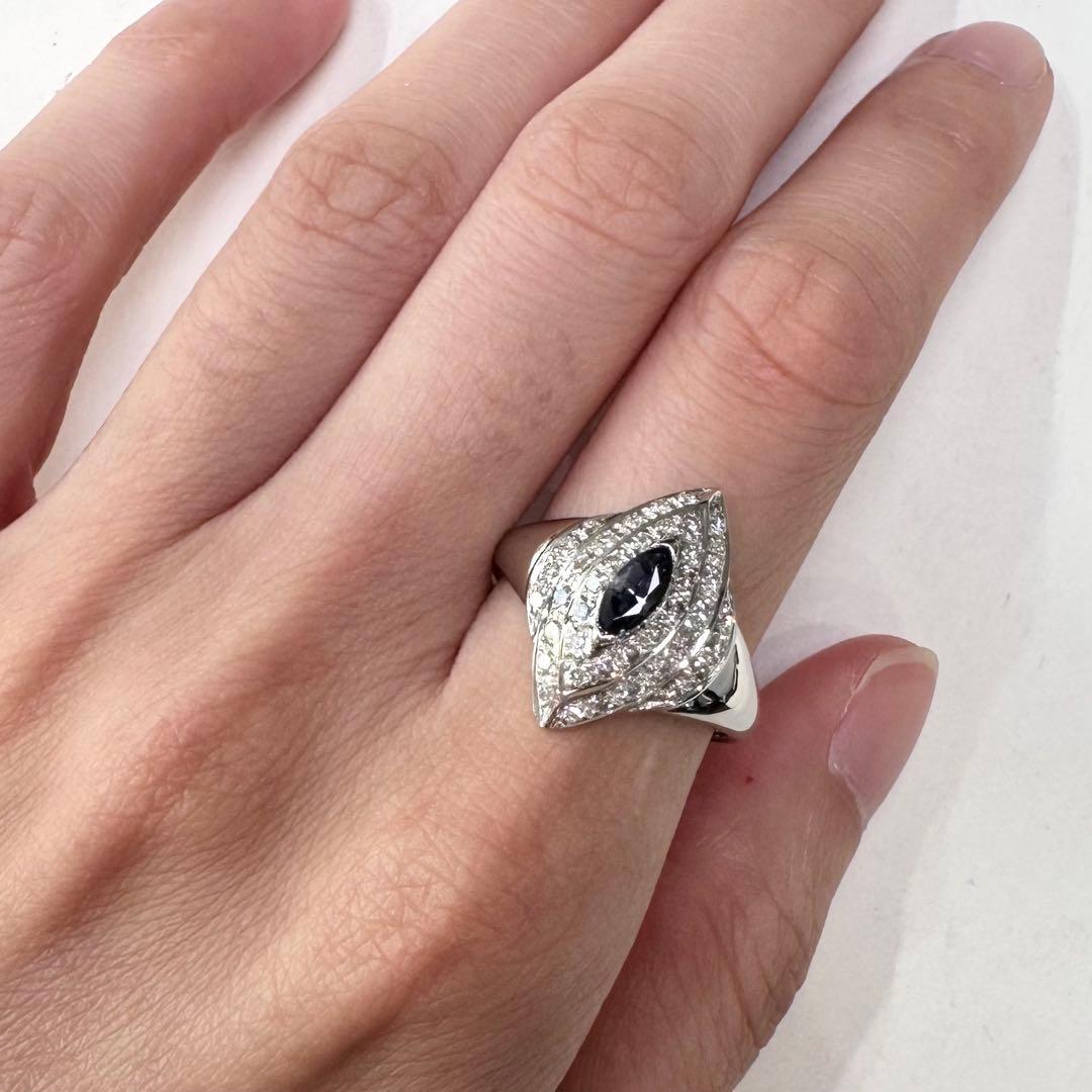 PT900 アレキサンドライト ダイヤモンド リング 0.35ct 希少石