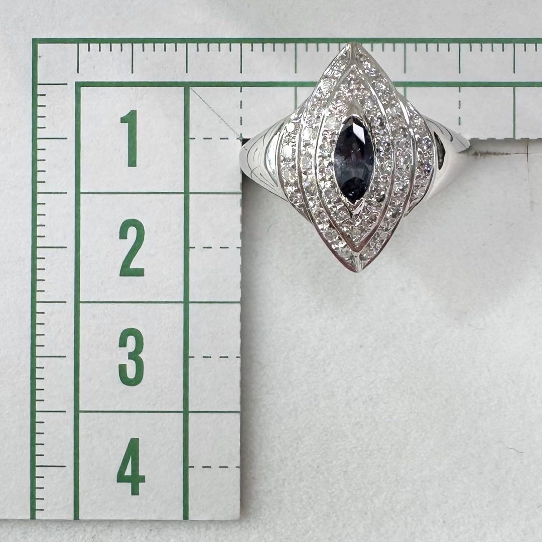 PT900 アレキサンドライト ダイヤモンド リング 0.35ct 希少石