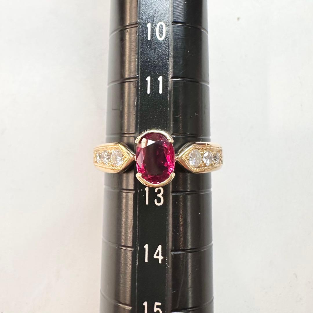 【K18】スピネル 0.85ct リング
