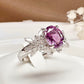 【美品】PT900 パープルサファイア 2.06ct ダイヤモンドリング