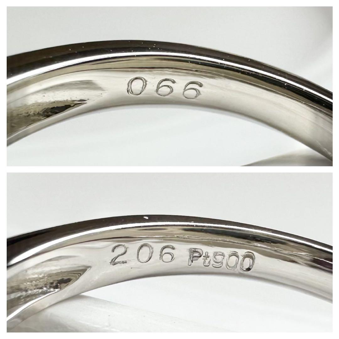 【美品】PT900 パープルサファイア 2.06ct ダイヤモンドリング