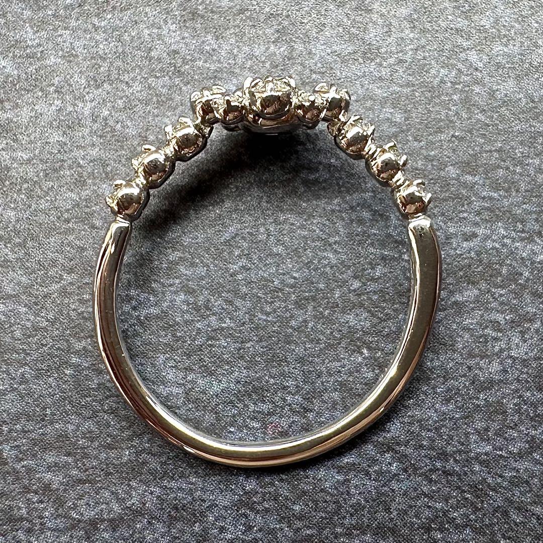 【新品】PT900 ダイヤモンドリング 0.109ct 雪