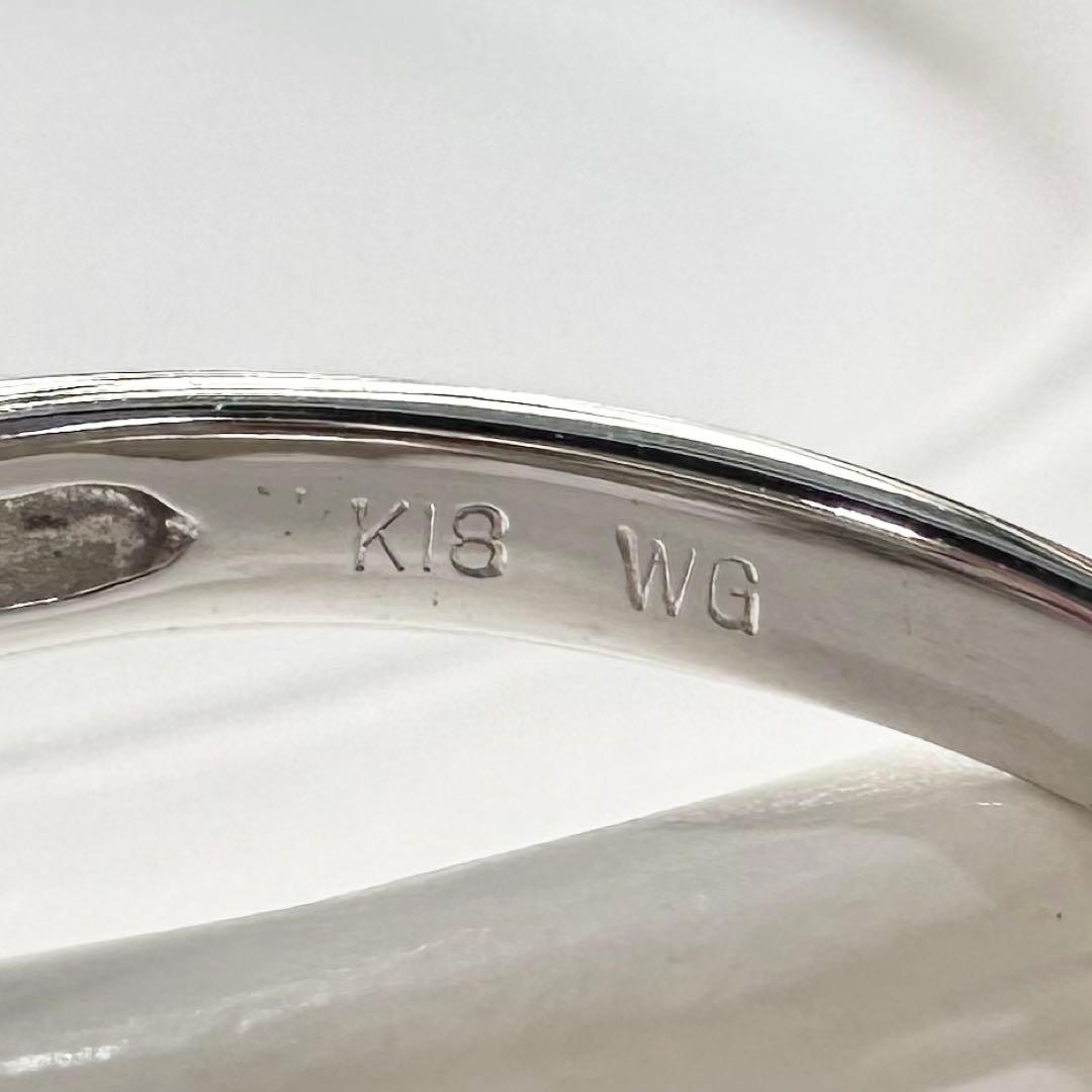 【K18】サファイア 0.42ct リング 幾何学デザイン