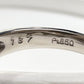 PT850 サファイア1.37ct バゲットダイヤモンド フラワーリング