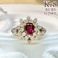 【K18】ルビー 0.70ct ダイヤモンド リング
