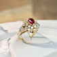 【K18】ルビー 0.70ct ダイヤモンド リング