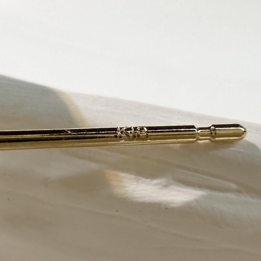 【K18】新品 アコヤパール 7.0mm ピアス 真珠