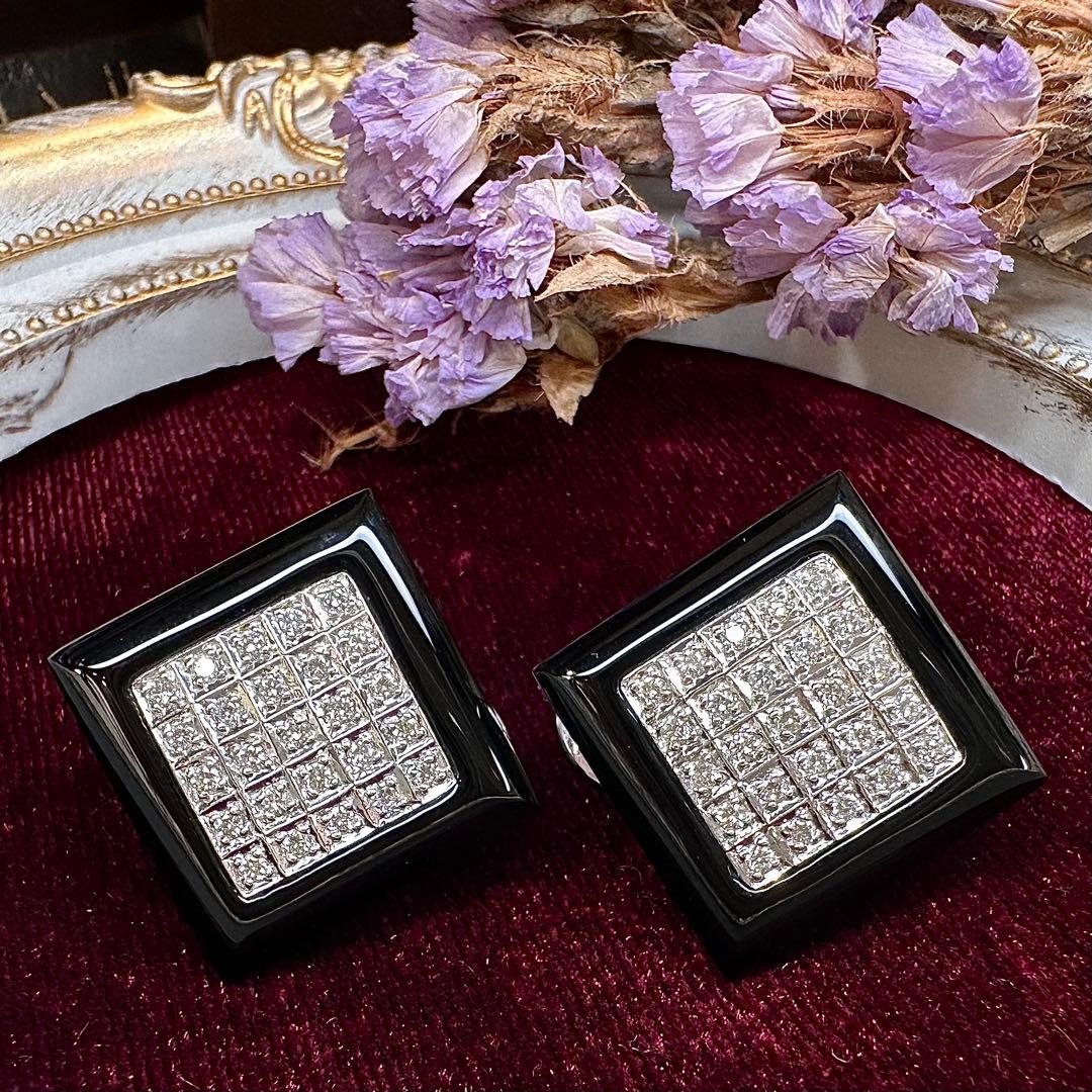 【K18】マルチカラーストーン ダイヤ0.5ct ピアス/イヤリング