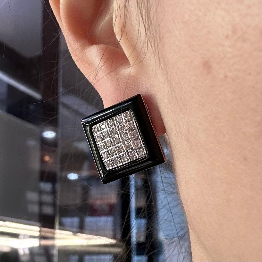 【K18】マルチカラーストーン ダイヤ0.5ct ピアス/イヤリング