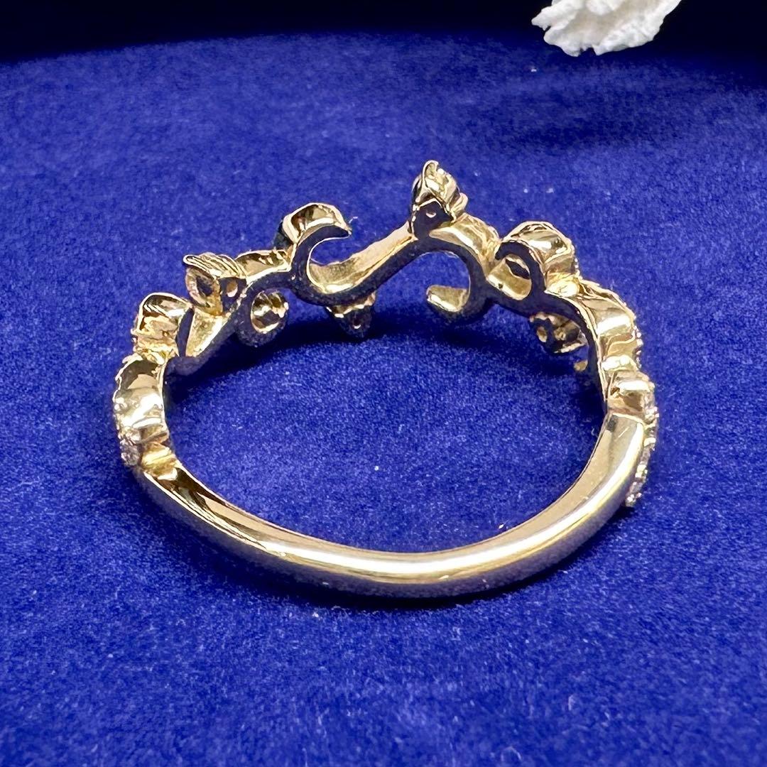K18 ダイヤモンド 0.33ct フラワー レディース 日本製 指輪 リング