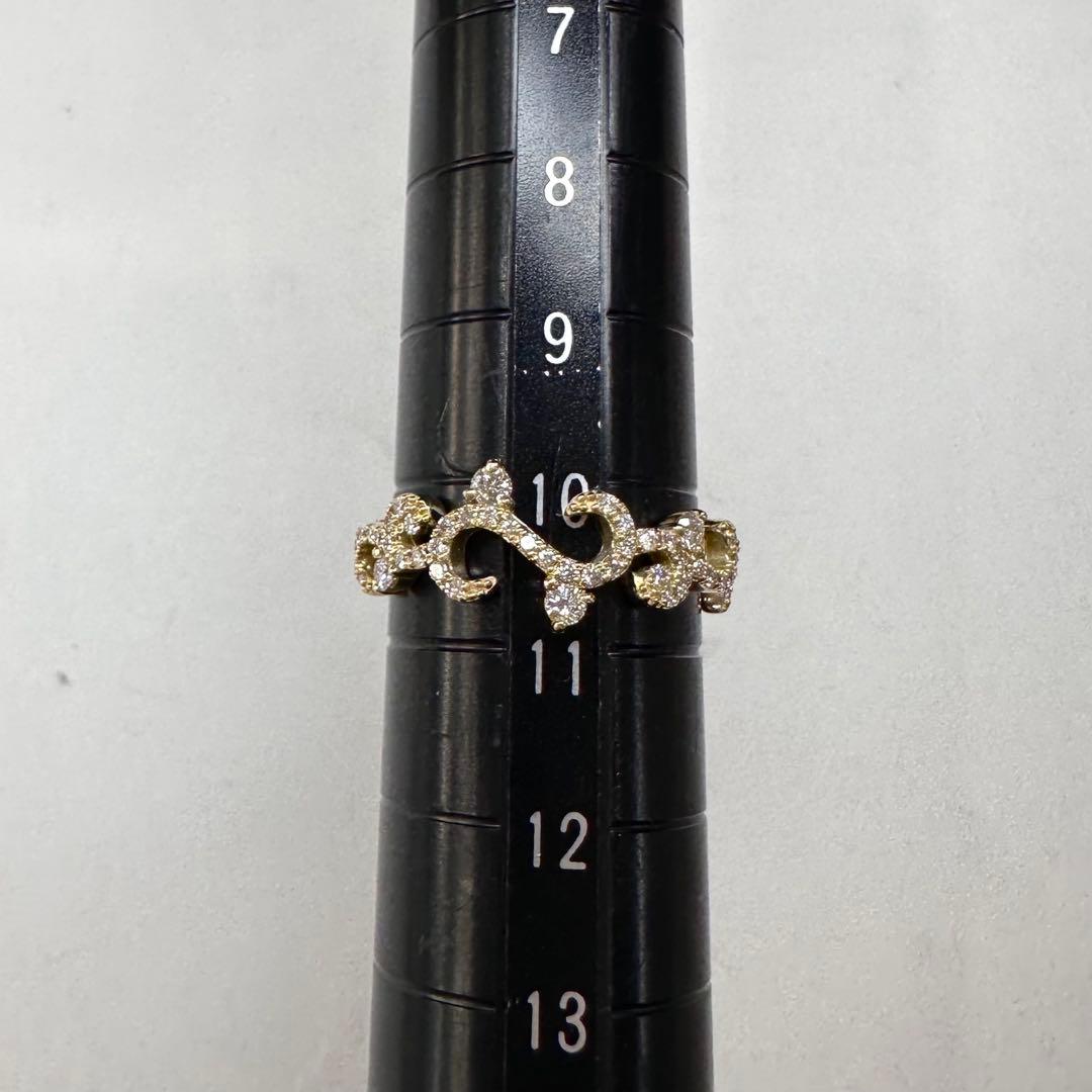 K18 ダイヤモンド 0.33ct フラワー レディース 日本製 指輪 リング