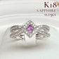 【K18】ピンクサファイア 0.19ct ダイヤモンド リング